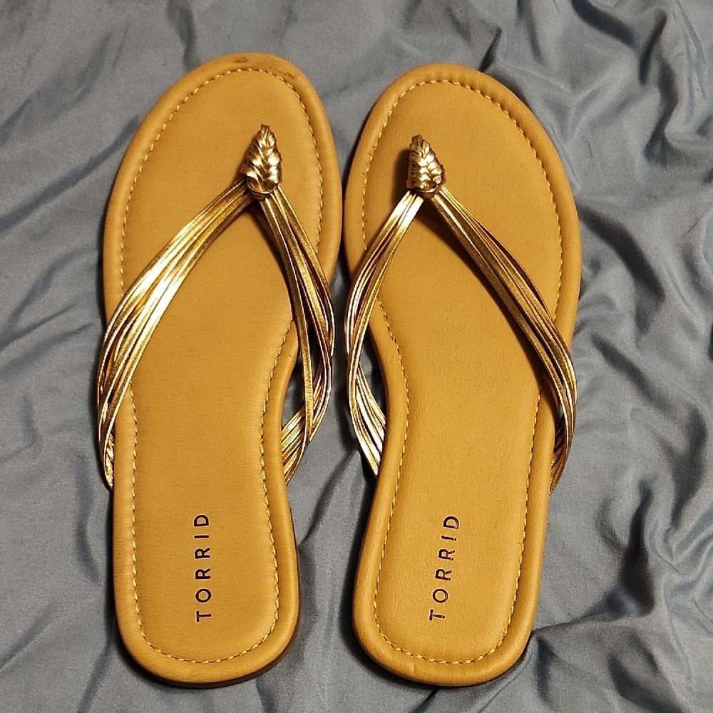 Torrid Mustard and Gold Women's Sandals